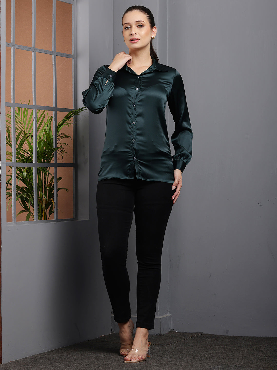 TUSHITA SUMMER CASUAL SATIN SHIRT