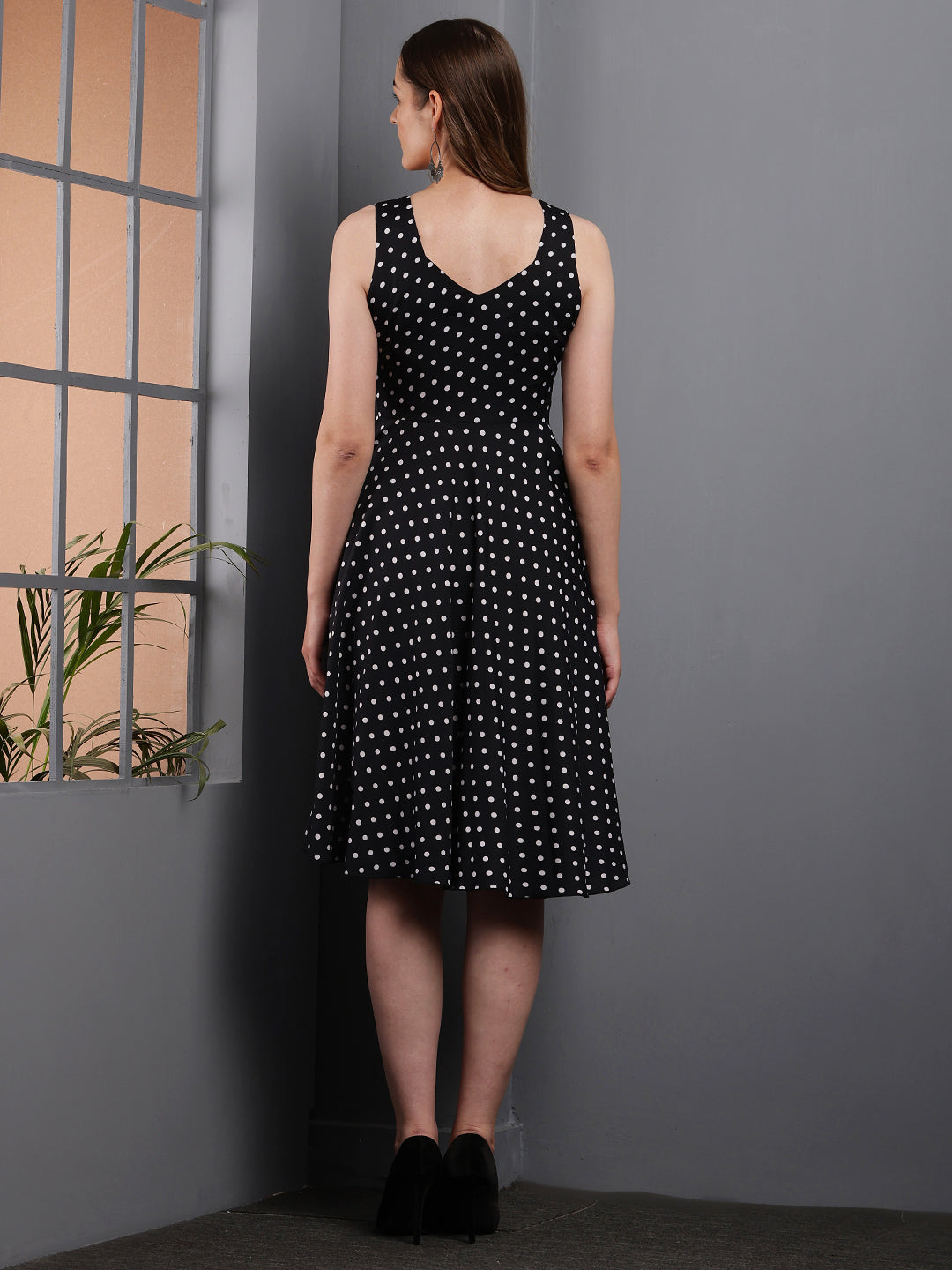 Tushita summer polka dot partywear dress