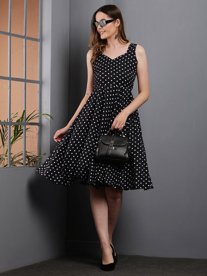 Tushita summer polka dot partywear dress