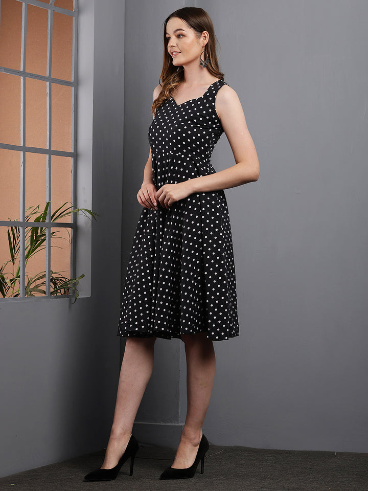 Tushita summer polka dot partywear dress