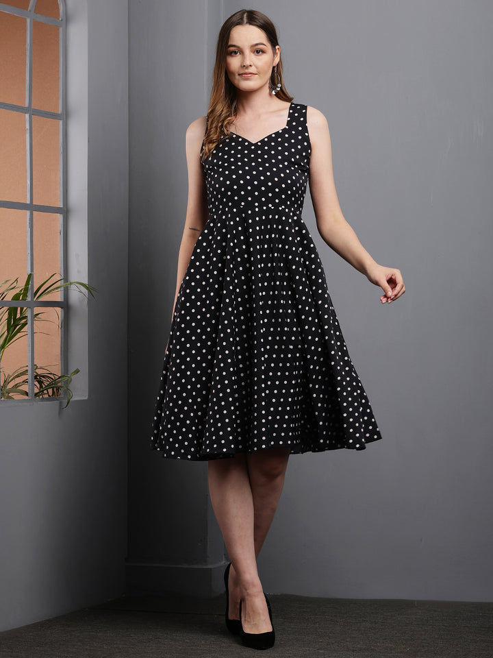 Tushita summer polka dot partywear dress