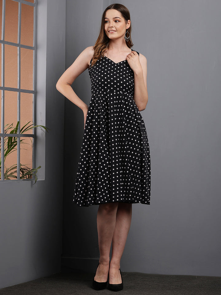 Tushita summer polka dot partywear dress