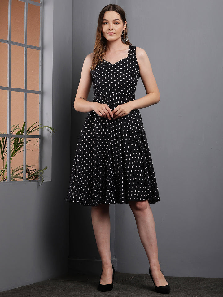 Tushita summer polka dot partywear dress