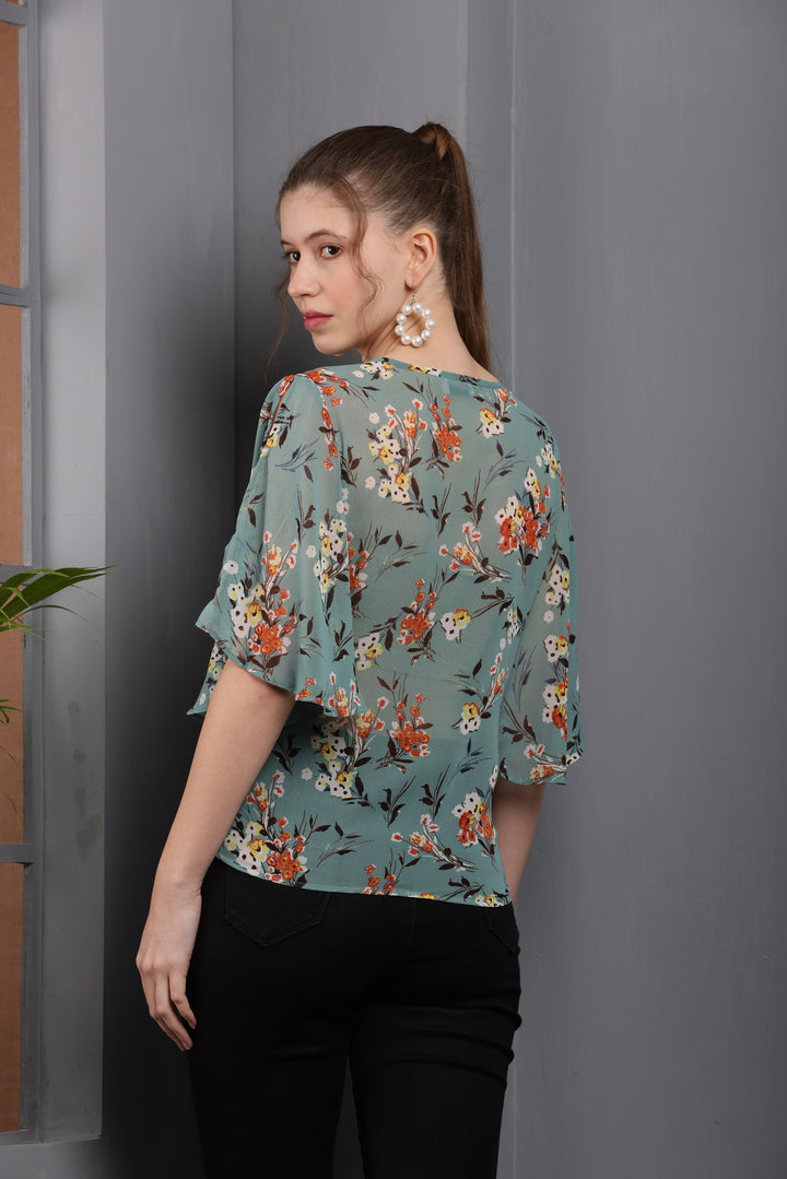 Tushita casual summer floral Butterfly top