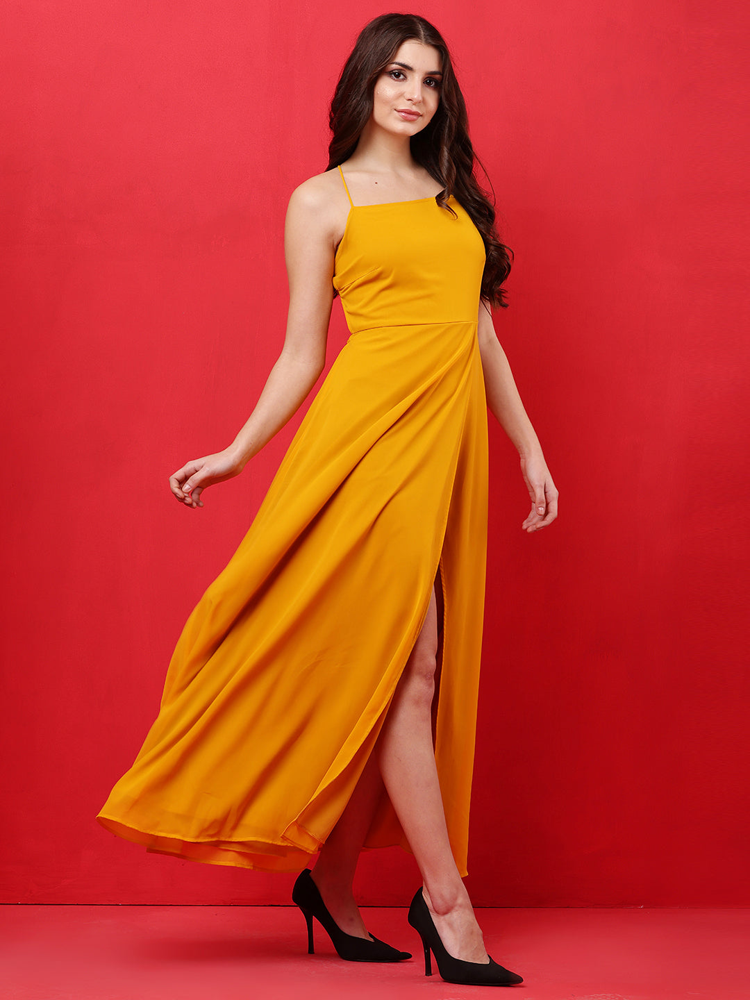 Golden Hour Romantic Slit Tie-up Backless Maxi dress