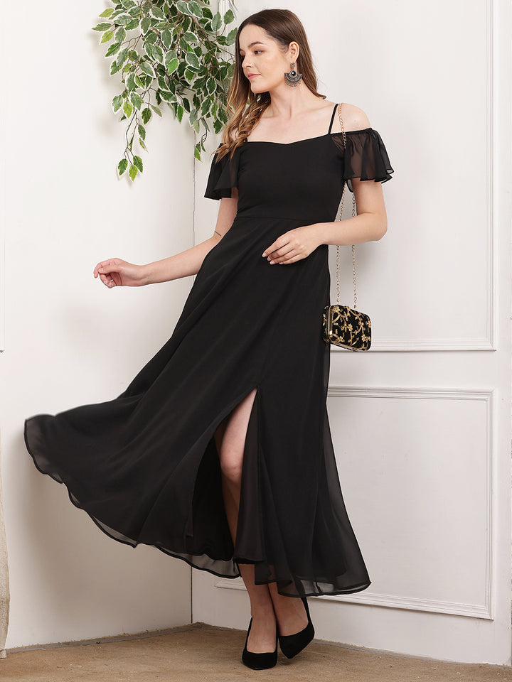 Tushita flared summer maxi length casual dress