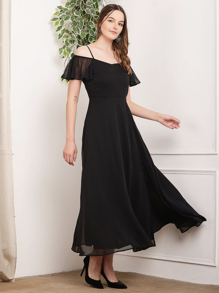 Tushita flared summer maxi length casual dress