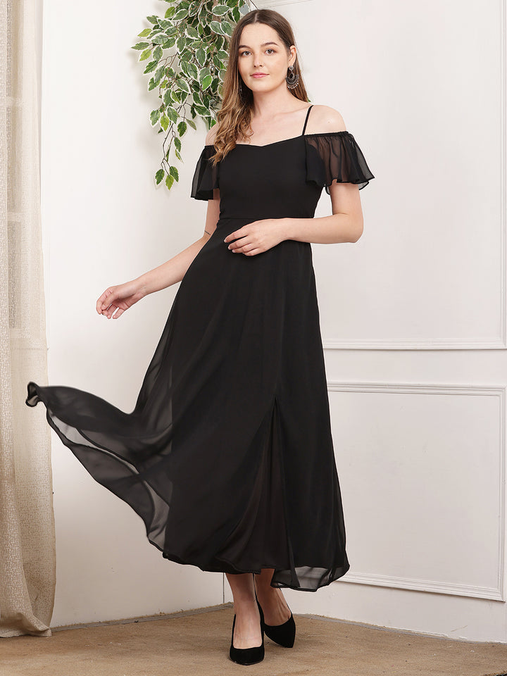 Tushita flared summer maxi length casual dress