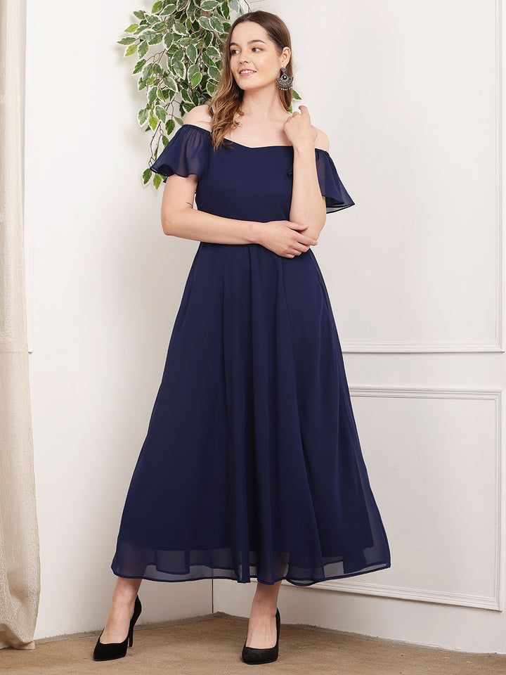 Tushita flared summer maxi length casual dress