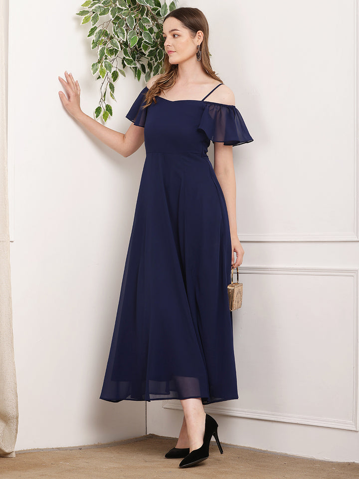 Tushita flared summer maxi length casual dress