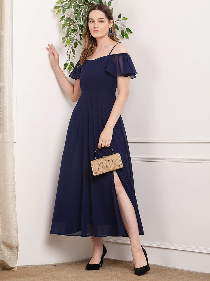 Tushita flared summer maxi length casual dress