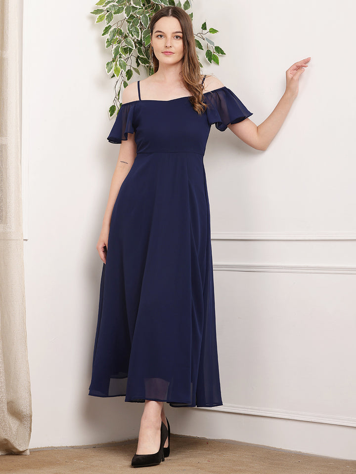 Tushita flared summer maxi length casual dress