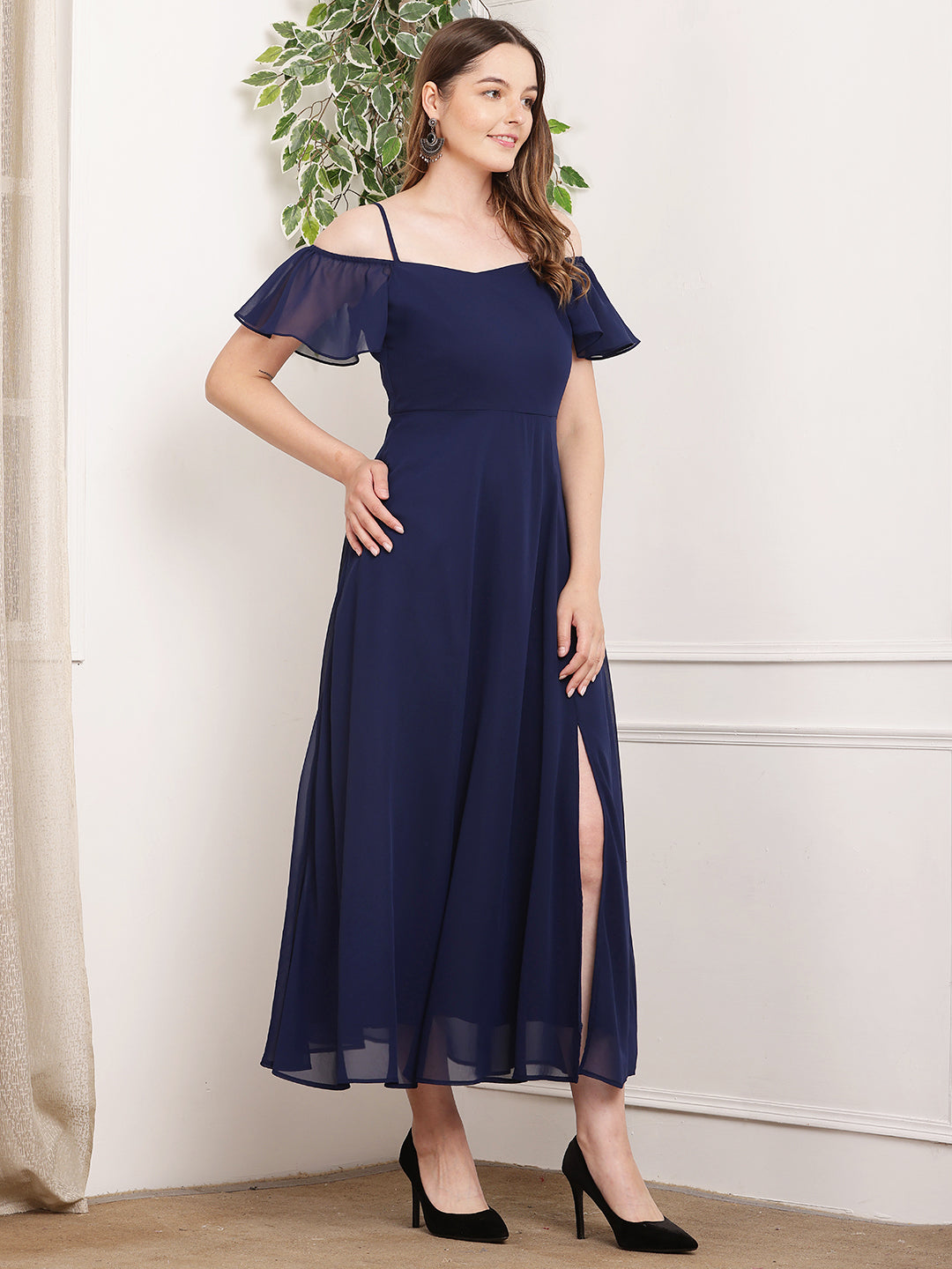 Tushita flared summer maxi length casual dress