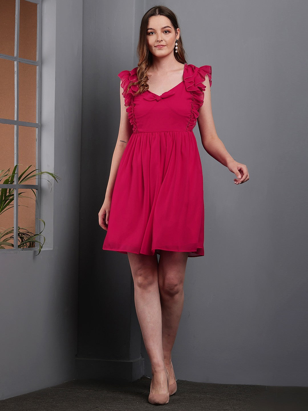 Tushita Bow Romantic Summer Casual dress