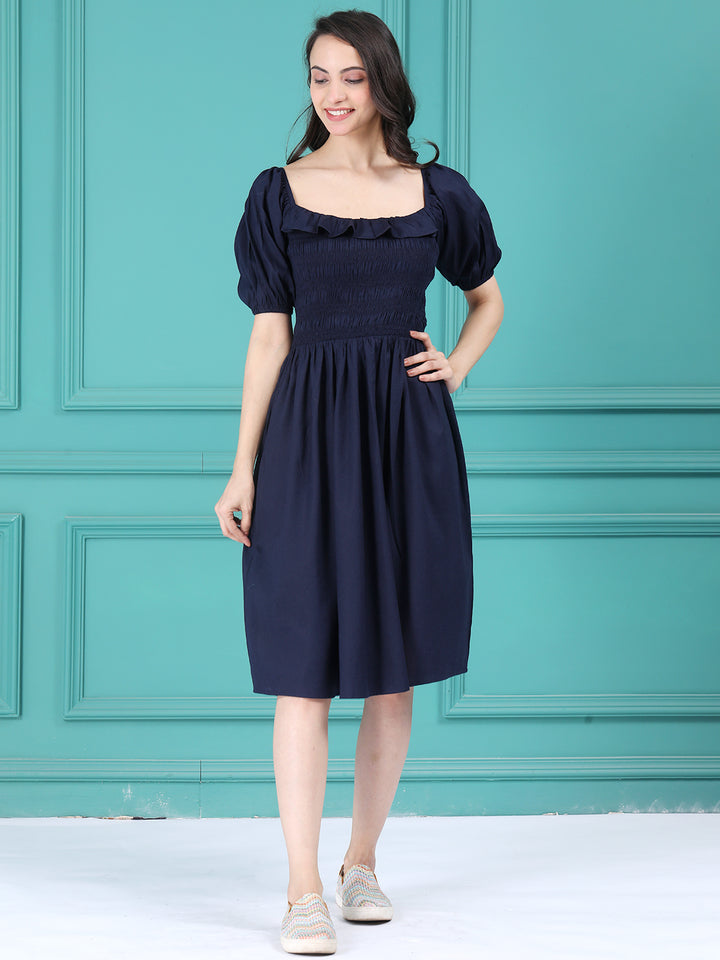 Smocked Midi Dress