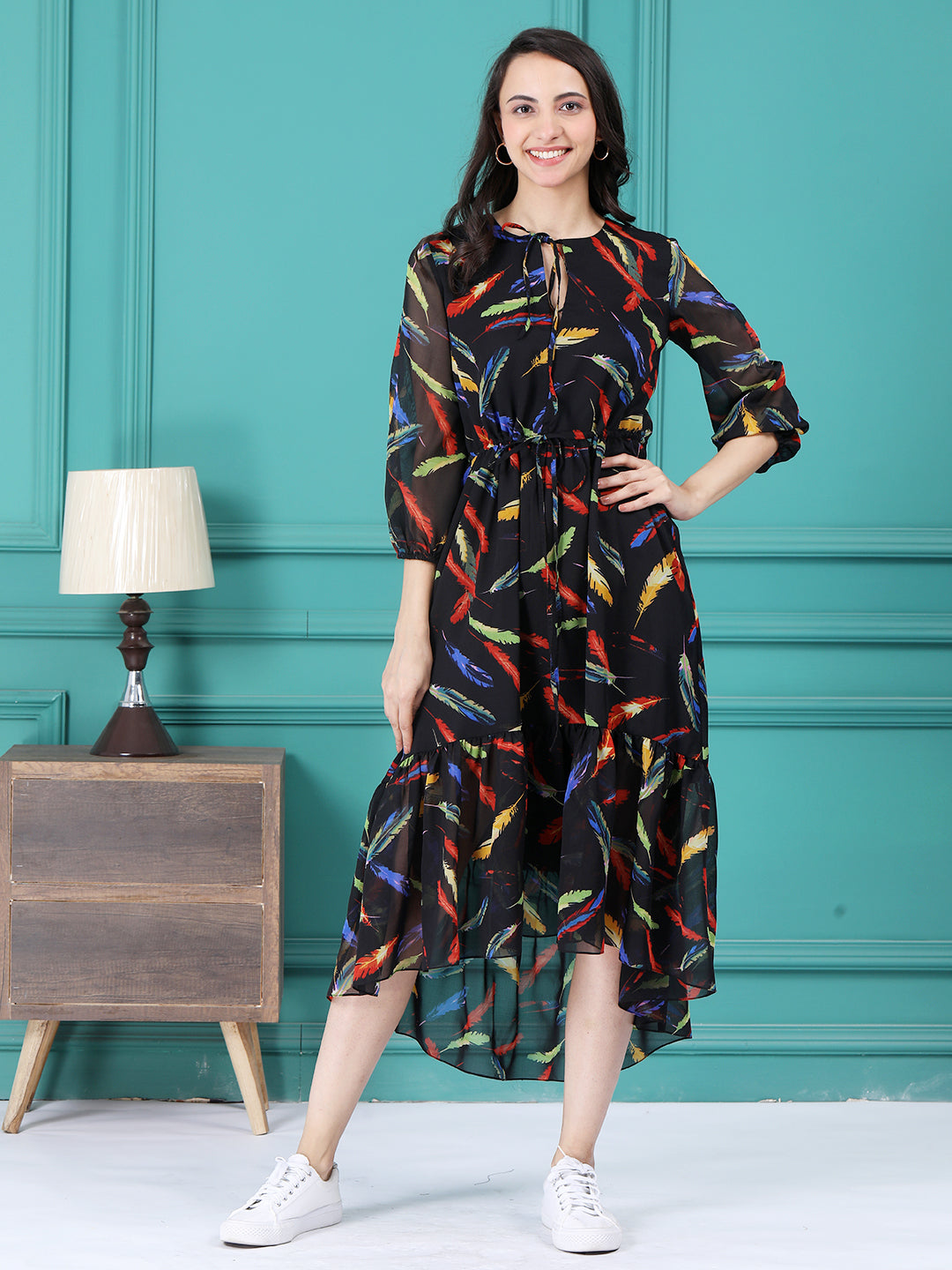 Bishop Sleeve Maxi Dress