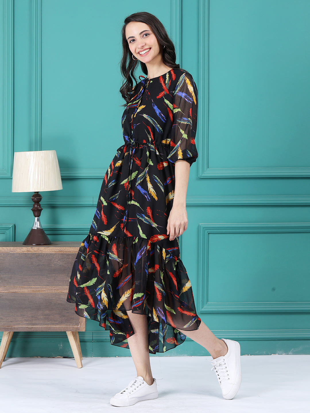 Bishop Sleeve Maxi Dress