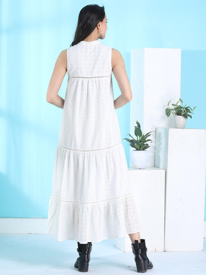 Schiffli Maxi Dress