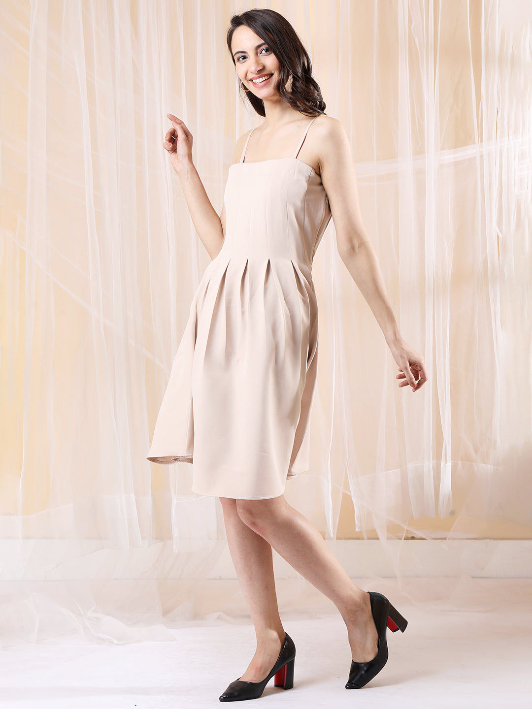 Pleated  Line Dress