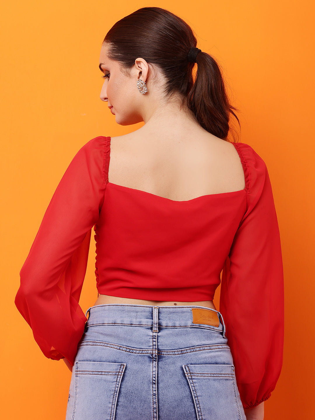 Tushita romantic ruched summer casual top