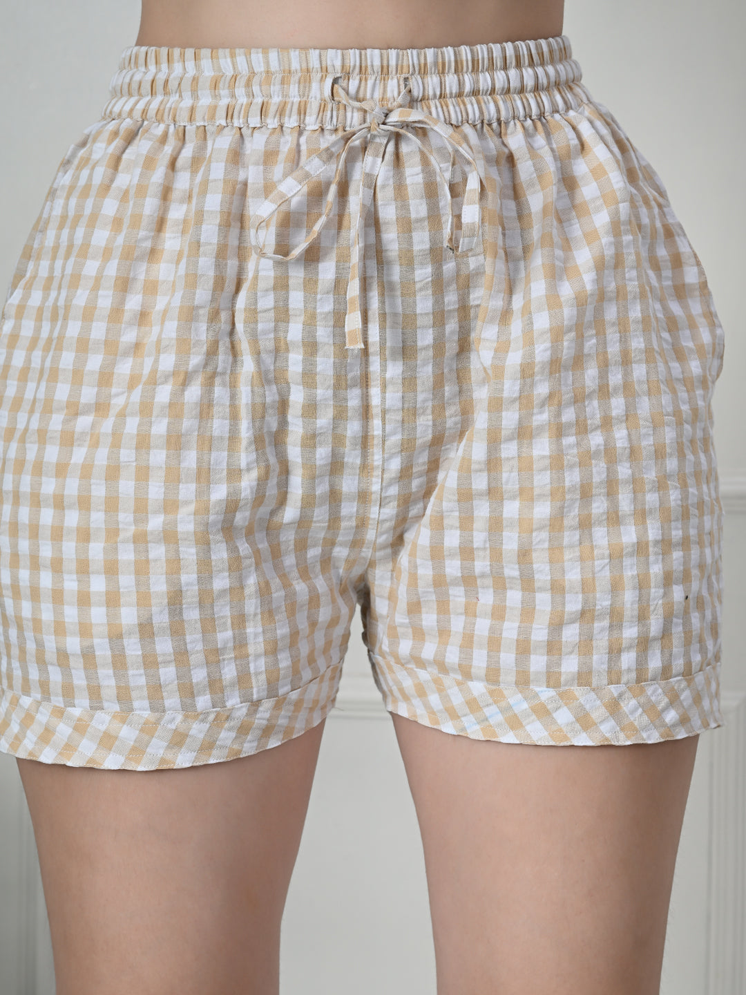 TUSHITA CASUAL GINGHAM SHORTS FOR SUMMER
