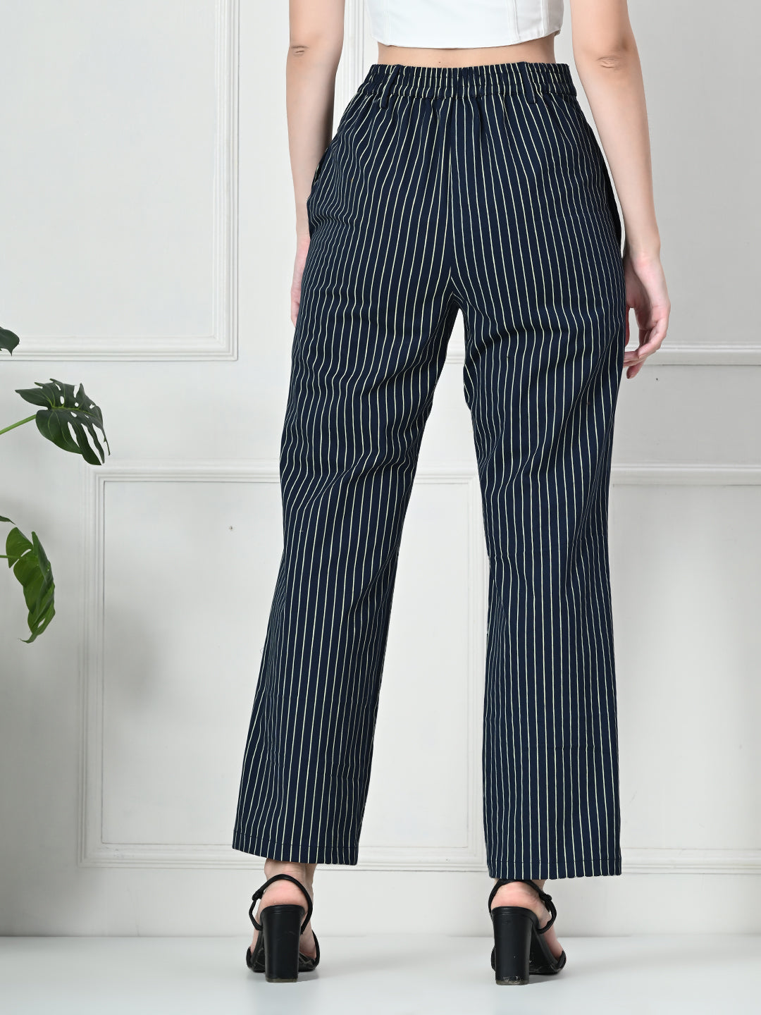 TUSHITA FORMAL STRIPE STRAIGHT FIT TROUSER FOR SUMMER