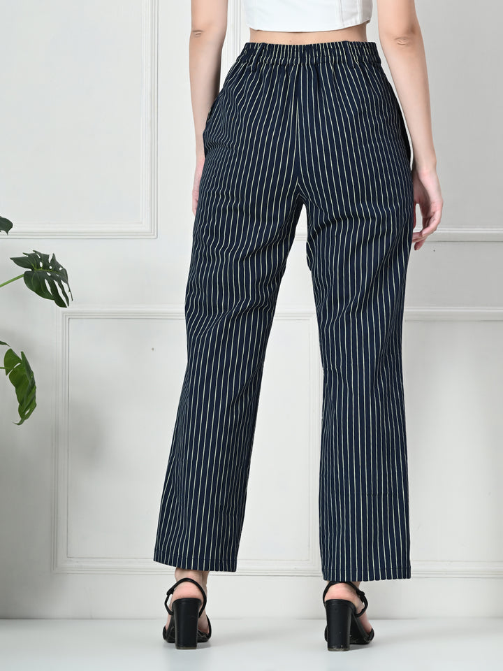 TUSHITA FORMAL STRIPE STRAIGHT FIT TROUSER FOR SUMMER