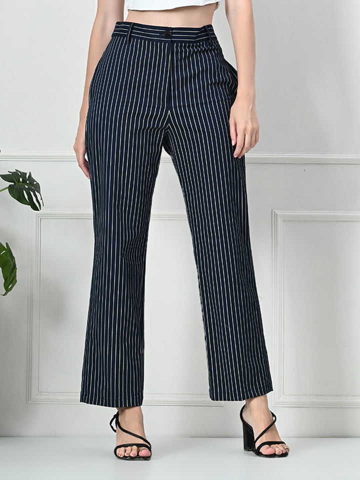 TUSHITA FORMAL STRIPE STRAIGHT FIT TROUSER FOR SUMMER