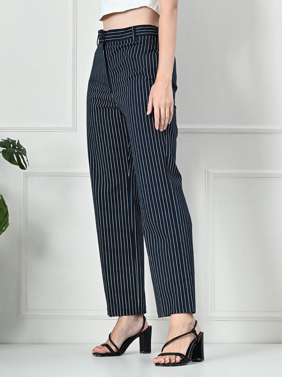 TUSHITA FORMAL STRIPE STRAIGHT FIT TROUSER FOR SUMMER