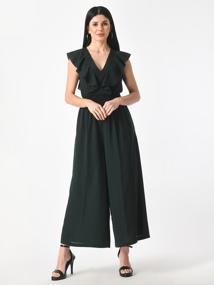 LIANA Waist Smoking & RUFFLED JUMPSUIT