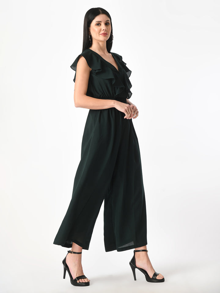 LIANA Waist Smoking & RUFFLED JUMPSUIT