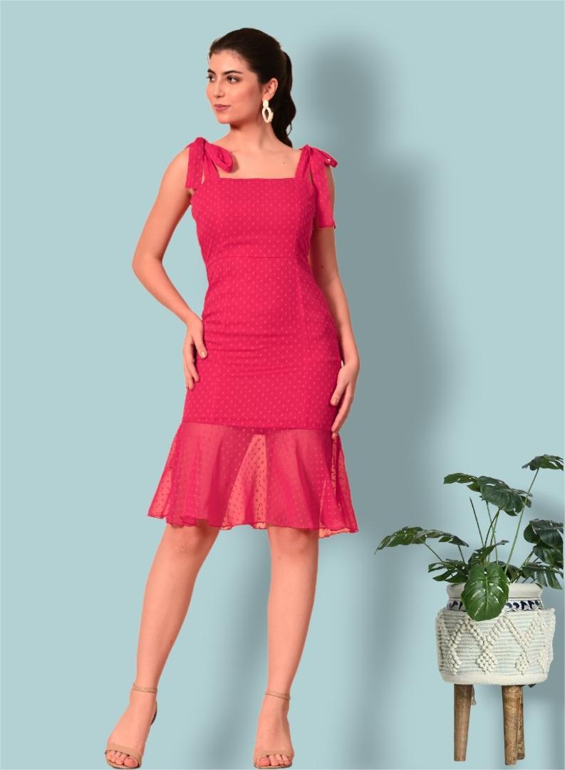 Tushita Romantic Self-Design Sheath Dress