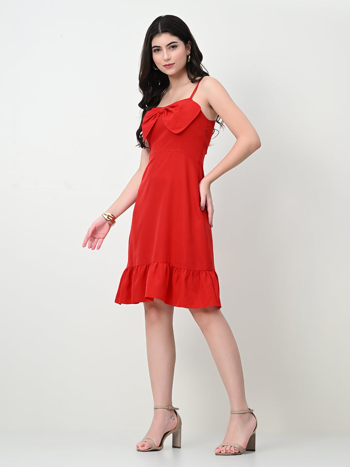 Tushita Bow embellished Casual Midi length Summer dress