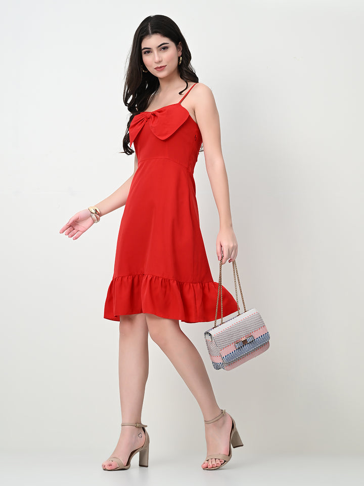 Tushita Bow embellished Casual Midi length Summer dress