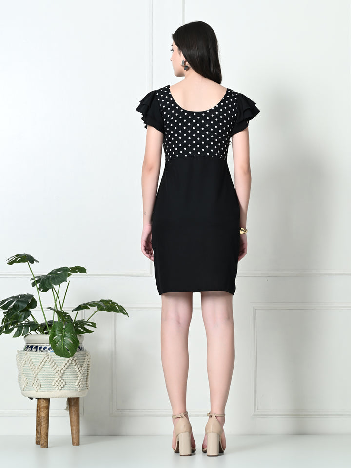 Tushita polka dot print sheath midi Casual dress for Summer