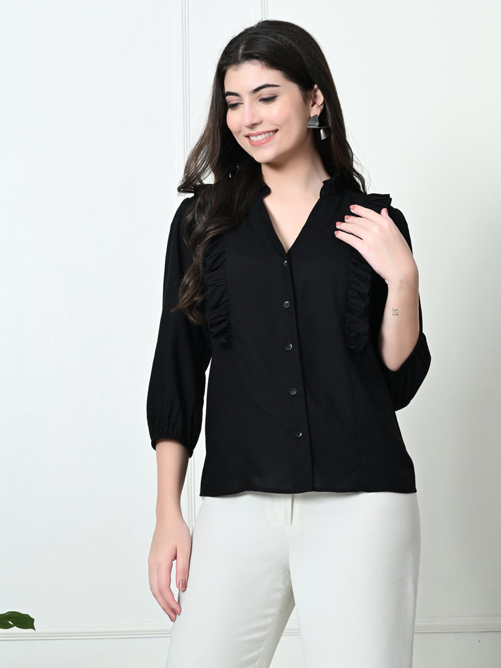 Tushita ruffle detail Casual shirt top for summer