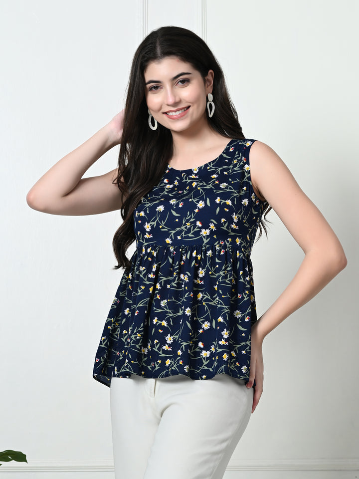 Tushita Floral print Casual Summer Top