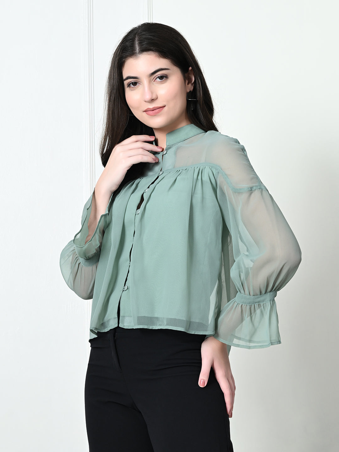 Tushita Lightweight Gathered detail Shirt styled top for Summer