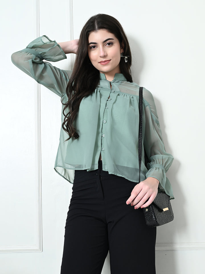 Tushita Lightweight Gathered detail Shirt styled top for Summer