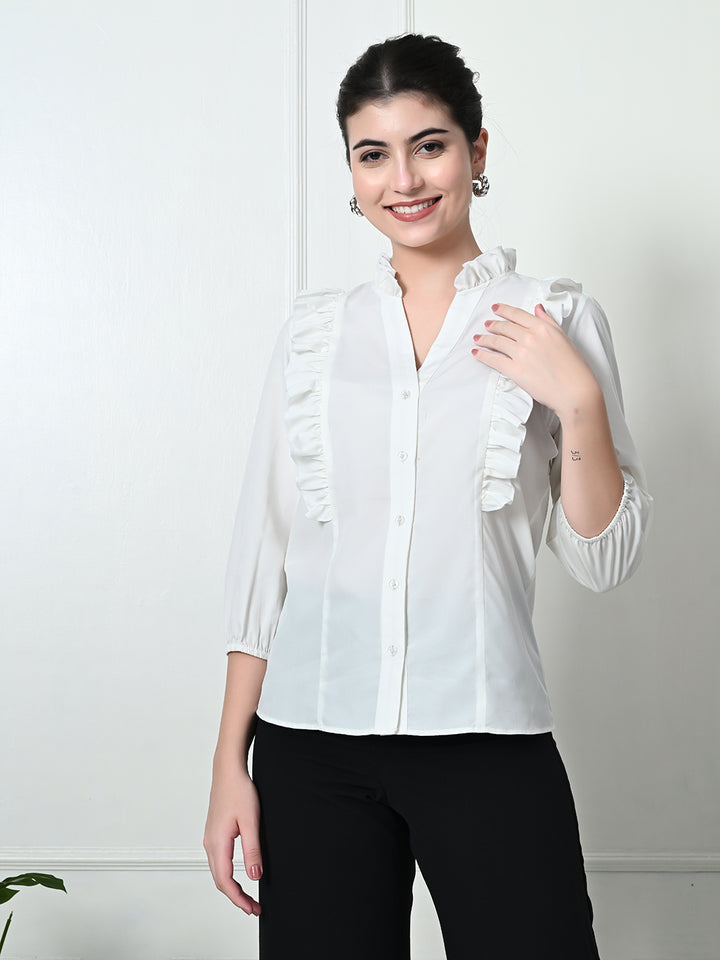 Tushita ruffle detail Casual shirt top for summer