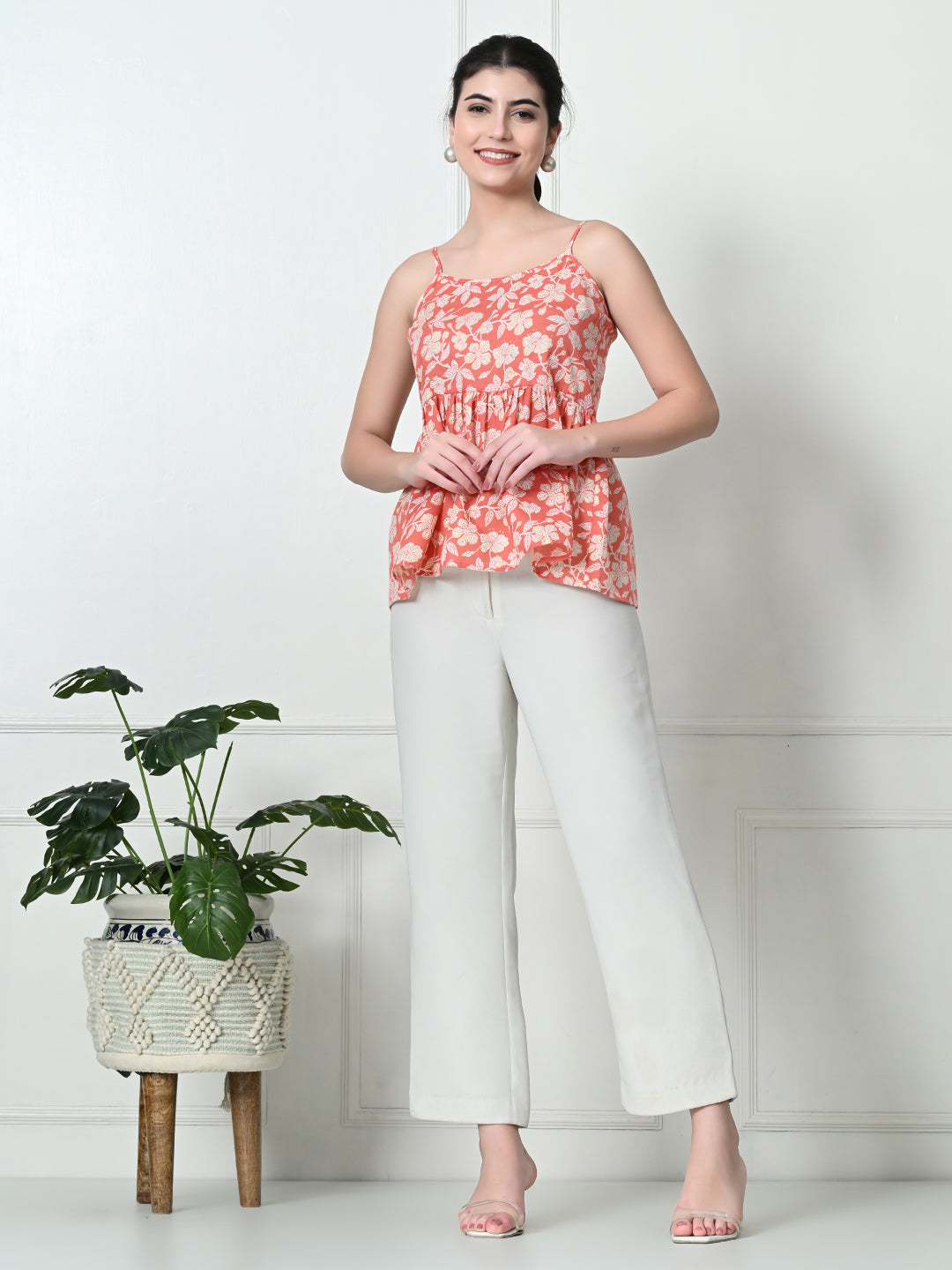 TUSHITA PASTEL FLORAL PRINTED CASUAL TOP FOR SUMMER