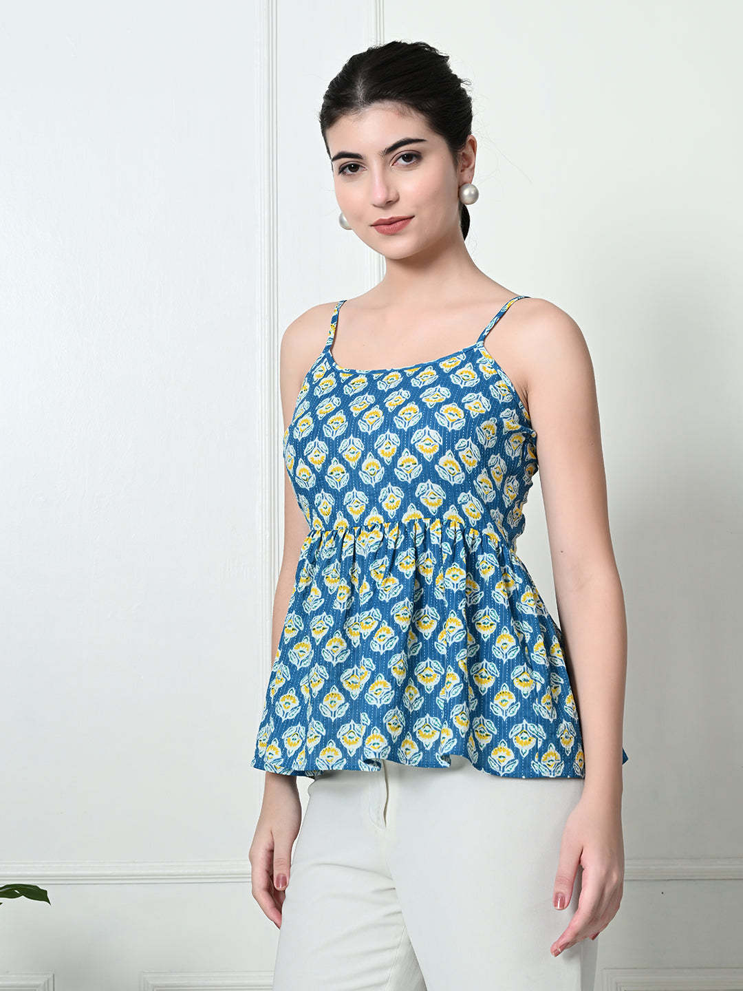 Tushita Indie print casual strap top for summer