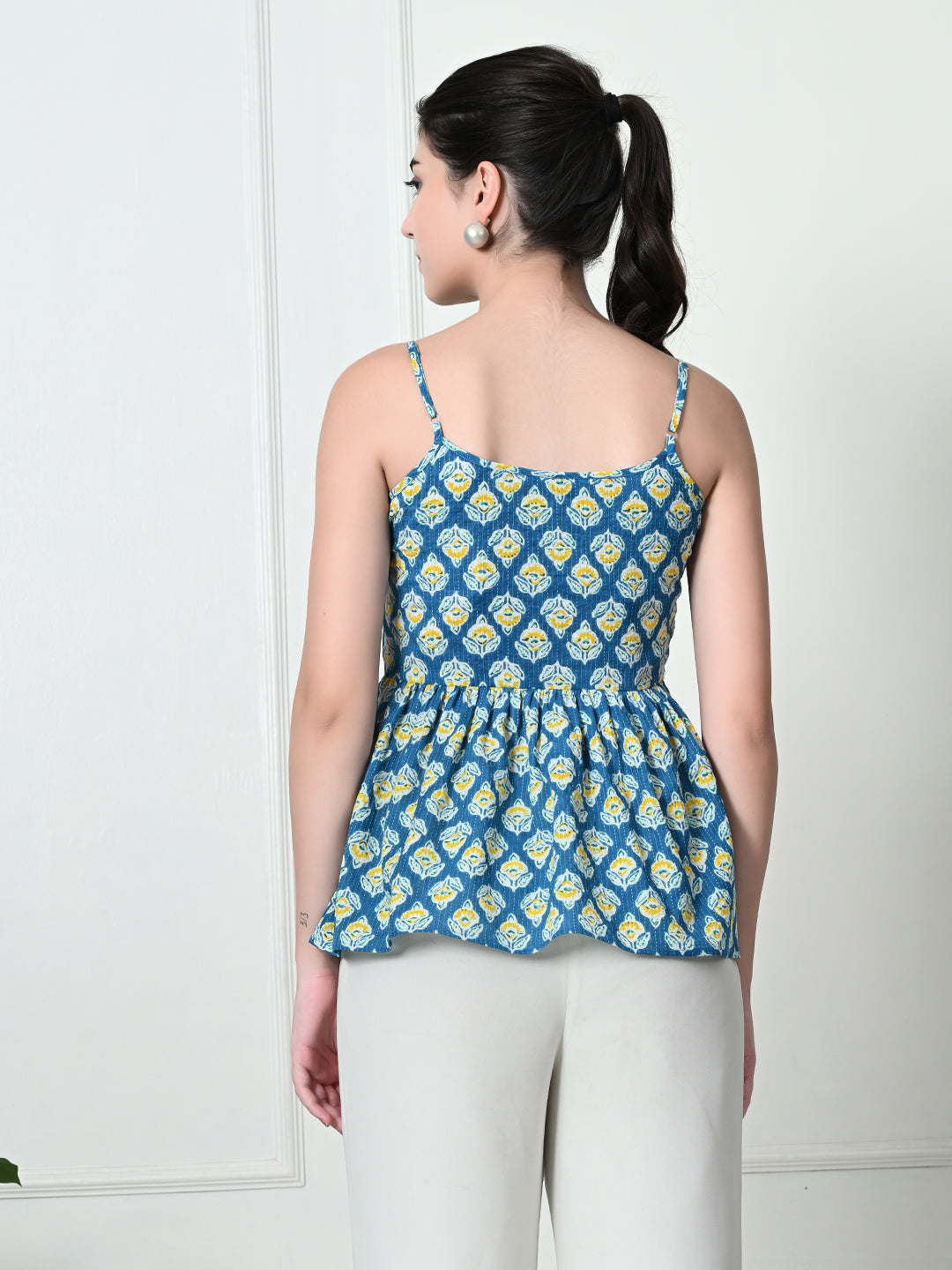 Tushita Indie print casual strap top for summer