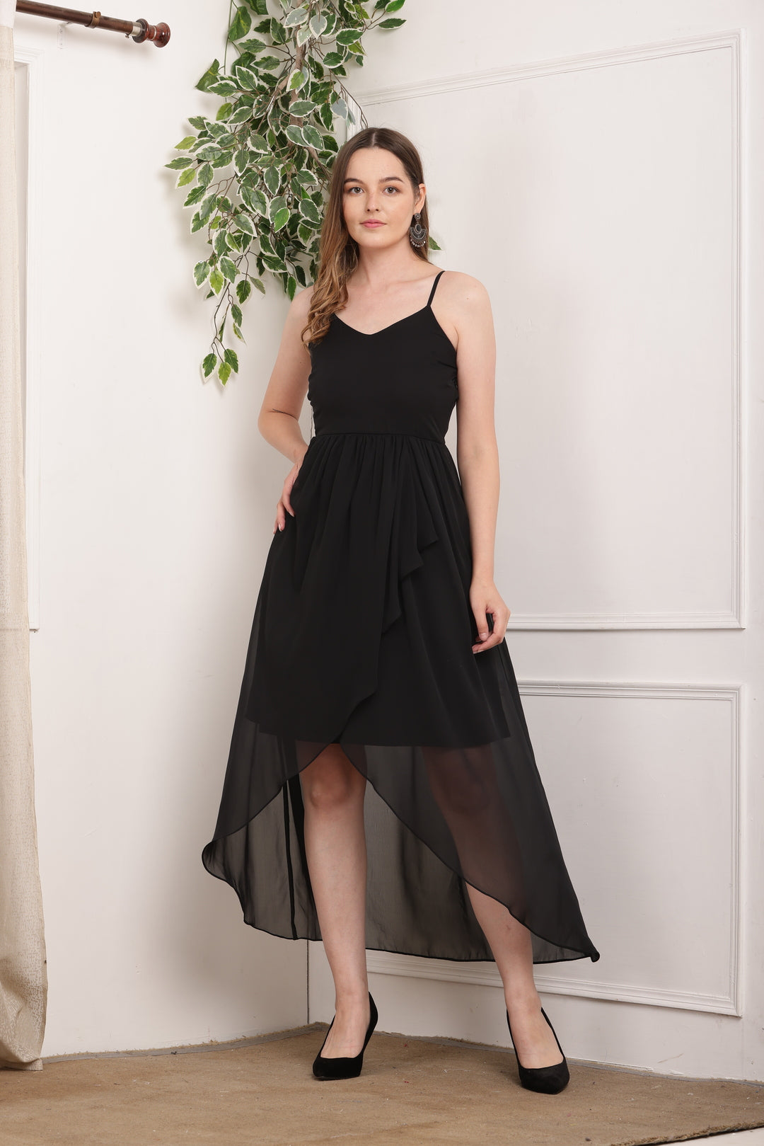 Tushita Asymmetrical flare romantic summer occassional party dress